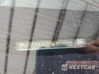 Zdjęcie 12 z 12 samochodu: 2020 TOYOTA COROLLA SE VIN:5YFS4RCE2LP046643 - miniatura