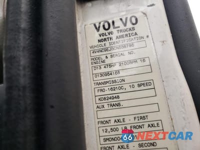 Zdjęcie 10 z 10 samochodu: 2012 VOLVO VN VNL VIN:4V4NC9EJ3CN538786 - miniatura