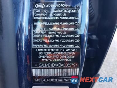 Zdjęcie 13 z 13 samochodu: 2011 LAND ROVER RANGE ROVER HSE VIN:SALME1D4XBA336279 - miniatura
