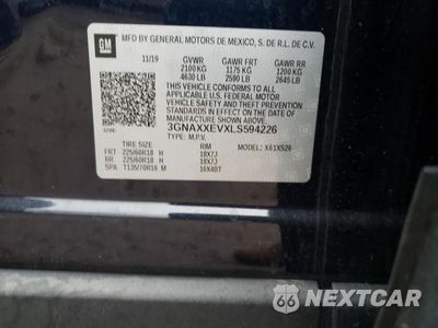 Zdjęcie 12 z 12 samochodu: 2020 CHEVROLET EQUINOX PREMIER VIN:3GNAXXEVXLS594226 - miniatura
