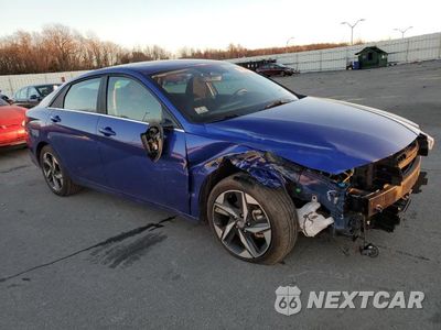 Czwarte zdjęcie samochodu z boku: 2022 HYUNDAI ELANTRA SEL VIN:KMHLN4AG6NU338807 - miniatura