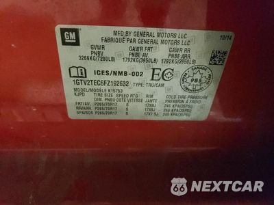 Zdjęcie 12 z 12 samochodu: 2015 GMC SIERRA K1500 VIN:1GTV2TEC6FZ192632 - miniatura