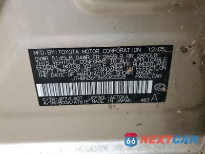 Zdjęcie 12 z 12 samochodu: 2006 LEXUS LS 430 VIN:JTHBN36F365043328 - miniatura