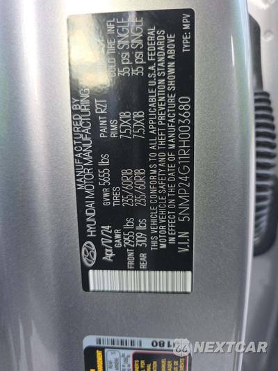 2024 Hyundai Santa Fe Hybrid SEL - zdjęcie 2 z 21 - miniatura
