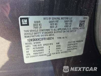 2015 Chevrolet Suburban LTZ 1LZ - zdjęcie 2 z 22 - miniatura