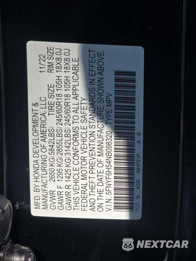 2022 Honda Pilot EX-L - zdjęcie 5 z 24 - miniatura