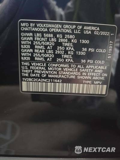 2022 Volkswagen Atlas Cross Sport 2.0T SEL - zdjęcie 5 z 20 - miniatura
