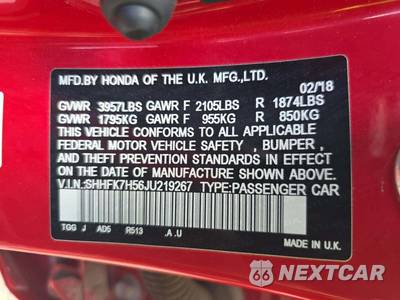 2018 Honda Civic Hatchback EX - zdjęcie 5 z 27 - miniatura
