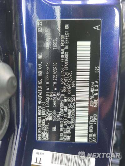 2022 Toyota Highlander Hybrid LE - zdjęcie 2 z 21 - miniatura