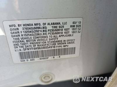 2013 Honda Pilot Touring w/Navigation & RES - zdjęcie 5 z 31 - miniatura