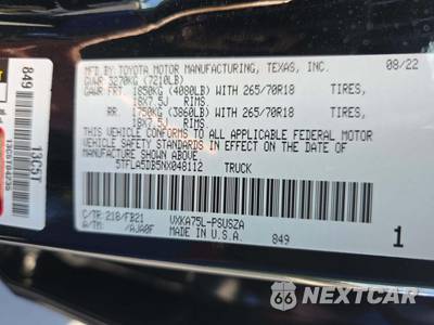 2022 Toyota Tundra SR5 Crew Cab Short Bed - zdjęcie 2 z 18 - miniatura