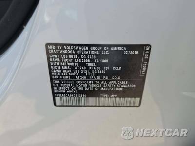 2019 Volkswagen Atlas V6 SE - zdjęcie 2 z 27 - miniatura