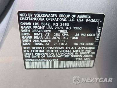 2022 Volkswagen Atlas Cross Sport V6 SE w/Technology - zdjęcie 5 z 22 - miniatura