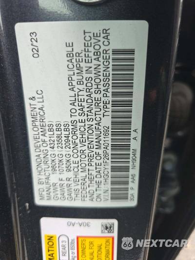 2023 Honda Accord Sedan LX - zdjęcie 2 z 20 - miniatura