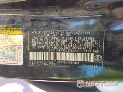 2007 Toyota Camry CE - zdjęcie 5 z 23 - miniatura
