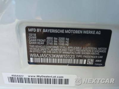 2019 BMW 5 Series Sedan 530i SPORT LINE - zdjęcie 5 z 32 - miniatura