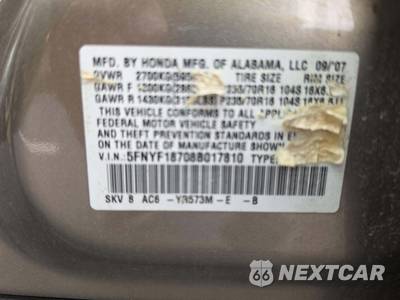 2008 Honda Pilot EX-L w/Navigation - zdjęcie 5 z 24 - miniatura