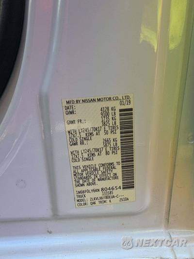 2019 Nissan NV2500 HD Cargo SV High Roof 146.1" WB - zdjęcie 5 z 20 - miniatura