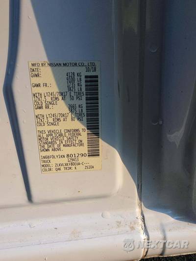 2019 Nissan NV2500 HD Cargo SV High Roof 146.1" WB - zdjęcie 5 z 24 - miniatura