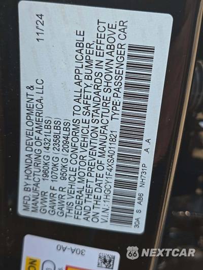 2025 Honda Accord Sedan SE - zdjęcie 2 z 22 - miniatura