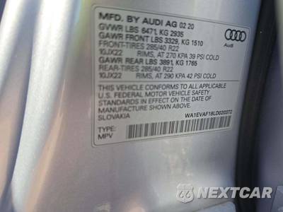 2020 Audi Q8 Premium Plus - zdjęcie 2 z 18 - miniatura