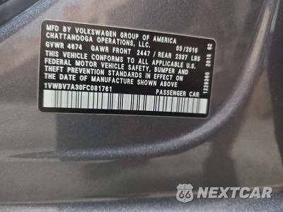 2015 Volkswagen Passat TDI SE w/Sunroof & Navigation - zdjęcie 5 z 21 - miniatura