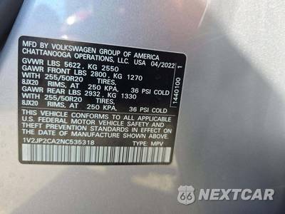 2022 Volkswagen Atlas 2.0T SE w/Technology - zdjęcie 5 z 23 - miniatura