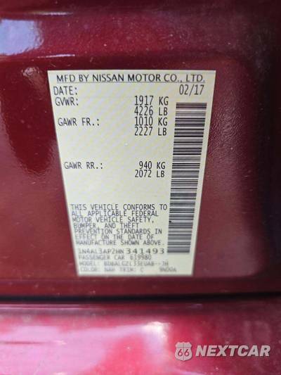 2017 Nissan Altima 2.5 S - zdjęcie 2 z 19 - miniatura