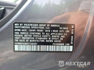 2012 Volkswagen Passat 2.5L SE w/Sunroof - zdjęcie 5 z 21 - miniatura