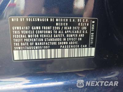 2016 Volkswagen Golf 1.8T S Hatchback w/Sunroof - zdjęcie 5 z 20 - miniatura