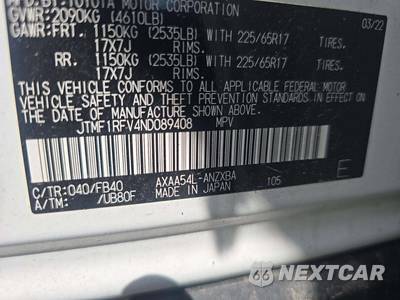 2022 Toyota RAV4 LE - zdjęcie 2 z 22 - miniatura