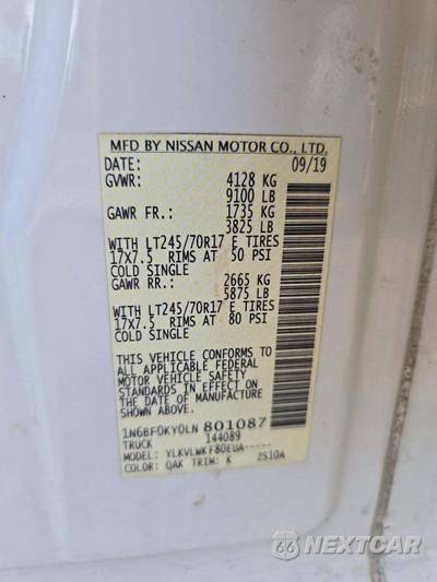 2020 Nissan NV2500 HD Cargo S Standard Roof 146.1" WB - zdjęcie 5 z 28 - miniatura