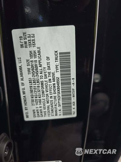 2019 Honda Ridgeline RTL Crew Cab Medium Bed - zdjęcie 5 z 26 - miniatura
