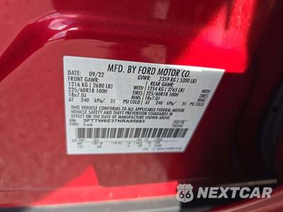 2022 Ford Maverick Hybrid Lariat Crew Cab Short Bed - zdjęcie 5 z 24 - miniatura
