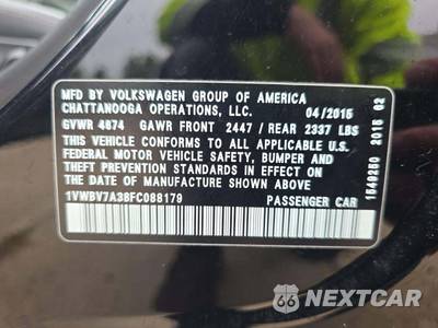 2015 Volkswagen Passat TDI SE w/Sunroof - zdjęcie 2 z 54 - miniatura