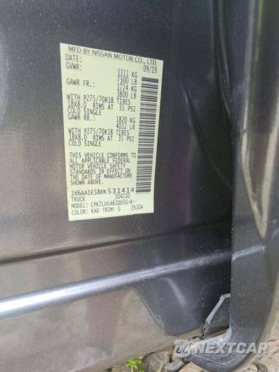 2019 Nissan TITAN PRO-4X Crew Cab Short Bed - zdjęcie 5 z 24 - miniatura