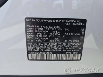 2024 Volkswagen Atlas 2.0T SE w/Technology - zdjęcie 5 z 21 - miniatura