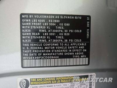 2012 Volkswagen Touareg TDI Executive - zdjęcie 5 z 22 - miniatura