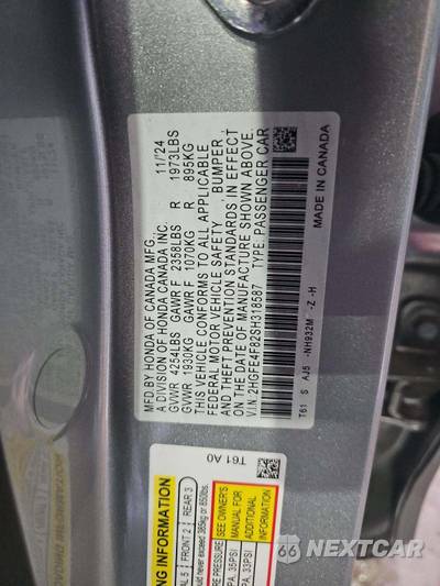 2025 Honda Civic Sedan Hybrid Sport Touring - zdjęcie 5 z 22 - miniatura