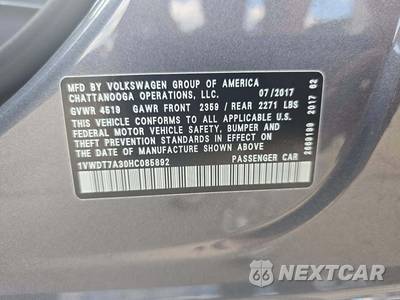 2017 Volkswagen Passat 1.8T R-Line w/Comfort Pkg - zdjęcie 2 z 18 - miniatura