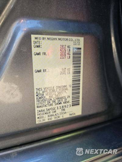 2016 Nissan Altima 2.5 - zdjęcie 2 z 19 - miniatura