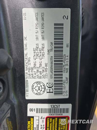 2022 Toyota Tundra SR5 Crew Cab Short Bed - zdjęcie 5 z 23 - miniatura
