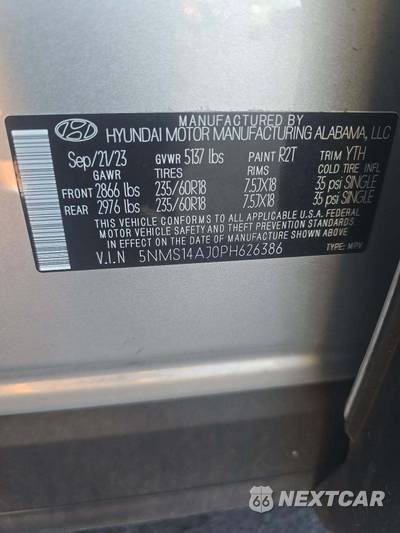 2023 Hyundai Santa Fe SE - zdjęcie 5 z 24 - miniatura
