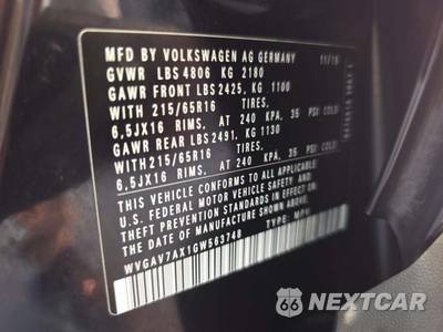 2016 Volkswagen Tiguan S - zdjęcie 5 z 23 - miniatura