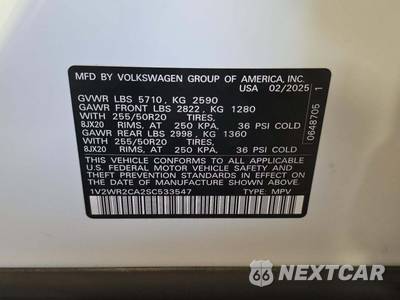 2025 Volkswagen Atlas 2.0T SE w/Technology - zdjęcie 5 z 21 - miniatura