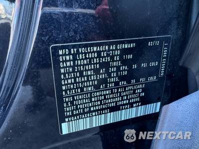 2012 Volkswagen Tiguan LE - zdjęcie 36 z 37 - miniatura