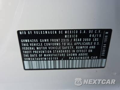 2015 Volkswagen Golf TDI S Hatchback - zdjęcie 13 z 21 - miniatura