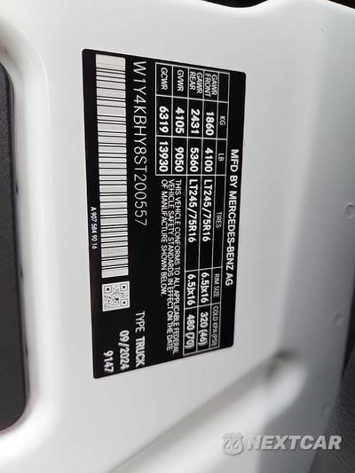 2025 Mercedes-Benz Sprinter 2500 Cargo Van Standard Roof 144.0" WB - zdjęcie 17 z 26 - miniatura