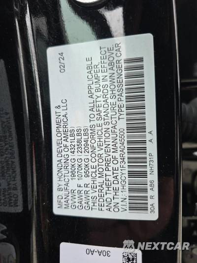 2024 Honda Accord Sedan EX - zdjęcie 17 z 28 - miniatura