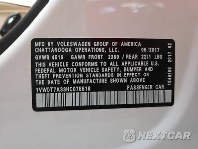 2017 Volkswagen Passat 1.8T R-Line w/Comfort Pkg - zdjęcie 17 z 21 - miniatura